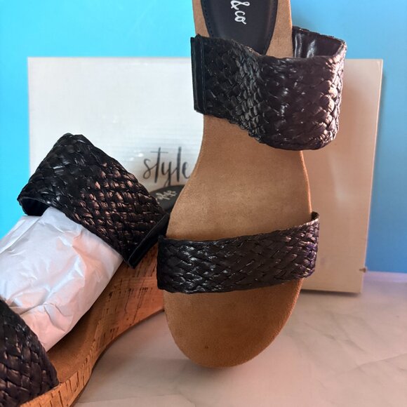 NIB Style & Co. Wedges Black, Size 9M - Picture 2 of 4